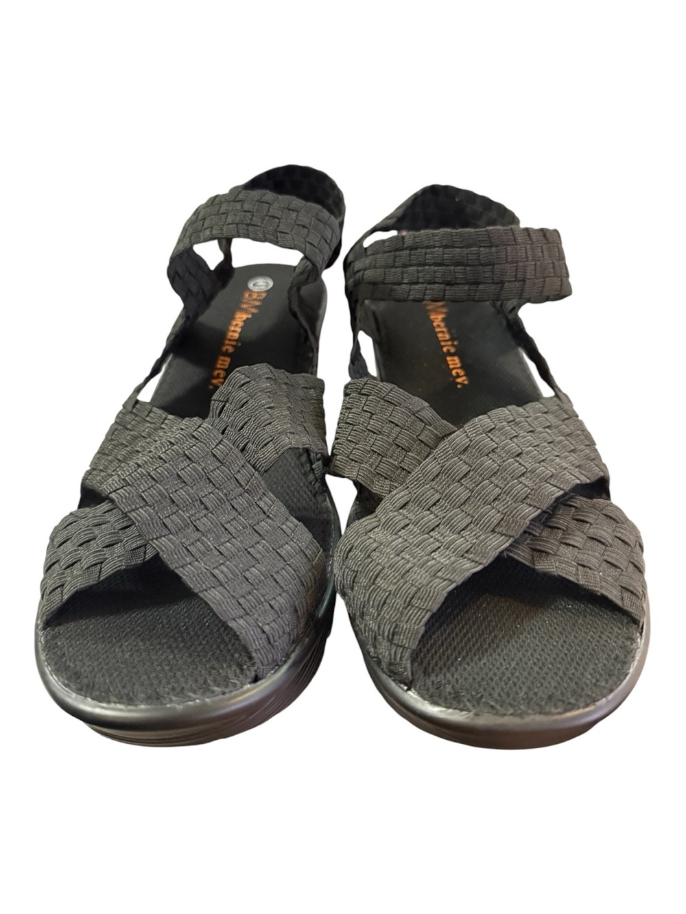 Bernie Mev Amour Black Woven Wedge Sandals Women’s EU 41 US 10 NIB